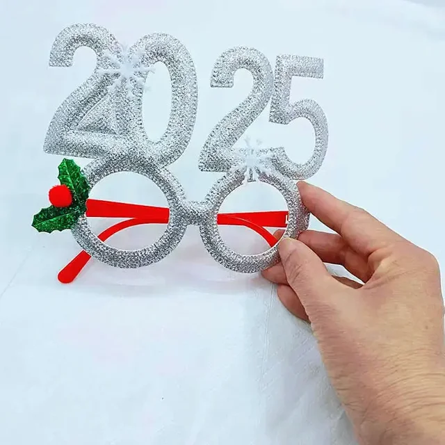 Adornos de copas de Navidad y Año Nuevo 2025 para fiestas de cumpleaños infantiles, accesorios fotográficos para fiestas navideñas de Papá Noel