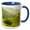 Blue/White, variant on 3drose, Italy, Tuscany, Misty Countryside., 11oz Mug