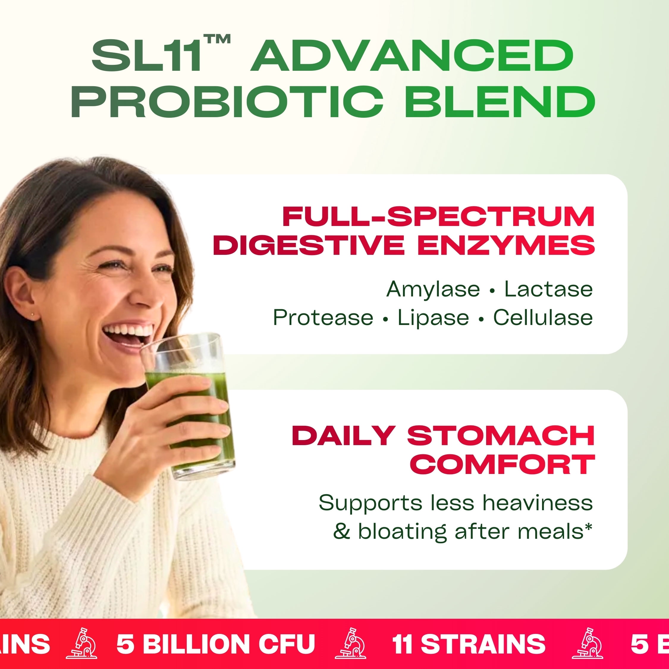 GoBiotix Super Greens & Reds Organic Super Greens Powder with Probiotics for Digestion, 30 Servings, Reds Flavor