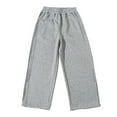 thumbnail image 3 of Boys Athletic Wide Leg Sweatpants Elastic Waist Open Bottom Casual Fall Sports Youth Kids Baggy Pants, 3 of 9