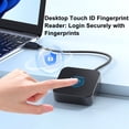 thumbnail image 4 of USB Fingerprint Reader for PC Laptop 10 11, 360 Degree Touch Speedy Matching Biometric, Portable USB Fingerprint Logger Scanner, 4 of 7