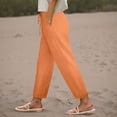 thumbnail image 2 of Jkety Women's Super Stretch Millennium Pocket Pull on Career Pant Flowy Pants for Women(Orange,S), 2 of 6