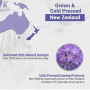 Naturalis Evening Primrose Oil (1300mg) with Naturally Occurring GLA(Gamma-Linolenic Acid)| 100% Natural from New Zealand | Cold Pressed | 120 Softgels