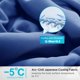 thumbnail image 3 of Cooling Comforter Queen, Cold Touch Fabric Absorbs Body Heat, Double-Sided Cool Design Soft Fluffy Cooling Blanket for Night Sweats Hot Sleeper (Blue, Queen(90"x90")), 3 of 5