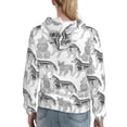 thumbnail image 7 of Fotbe German Shepherd Dog Pattern Womens Long Sleeve Hoodie, Pullover Hooded Sweatshirt, Kangaroo Pocket Hoodie with Eye-catching Drawstrings-Medium, 7 of 7