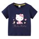 thumbnail image 3 of Hello Kitty-Camiseta informal de dibujos animados para niñas, camisa de manga corta cómoda y transpirable, ropa para niños, novedad de verano, 3 of 5