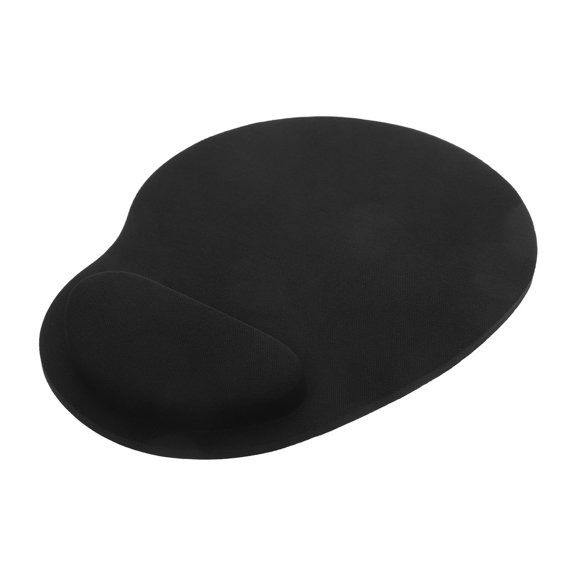 ETEREAUTY Black Mouse Pad with Soft Wrist Rest and Anti- Base for Comfortable Office and Home Computer Use
