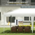 thumbnail image 4 of Outsunny 10' x 20' Pop Up Canopy Tent, Upgraded Heavy Duty Tents for Parties, Outdoor Instant Gazebo Sun Shade Shelter with Carry Bag, for Catering, Events, Wedding, Backyard BBQ, White, 4 of 9
