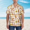thumbnail image 5 of Uemuo Gnomes Autumn Harvest Printed Regular Fit Short Sleeve Casual Hawaiian Shirt for Men,Aloha shirt,Tropical shirt,Floral print shirt,Vacation Beach shirt-3X-Large, 5 of 9