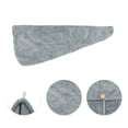 thumbnail image 3 of Unique Bargains 1 Pc Water-absorbent Solid Hair Towel for Bathroom Gray Polyamide Polyester, 3 of 3