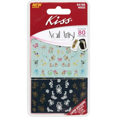 Kiss Nail Artist Nail Stickers, 80 count