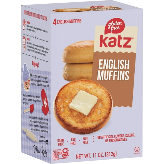 Katz English Muffins, Gluten & Dairy Free, Kosher, 11 oz