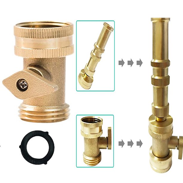 Elbourn Heavy Duty Brass Shut Off Valve Garden Hose Shut Off Valve