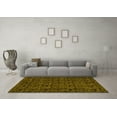 thumbnail image 3 of Ahgly Company Indoor Round Abstract Yellow Modern Area Rugs, 4' Round, 3 of 4