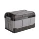 thumbnail image 1 of 45L Collapsible Car Trunk Storage Box 60kg/132.28Ib Load Organizer High Cover Two Compartments for Home AutoMatte Black, 1 of 5