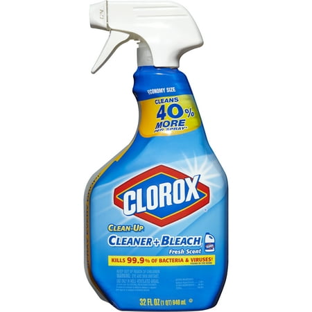 (2 pack) Clorox Clean-Up All Purpose Cleaner with Bleach, Spray Bottle, Fresh Scent, 32 (Jjv's Best Alu100 G Aluminum Pontoon Cleaner Gallon)