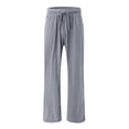 thumbnail image 4 of VSSSJ Women's Casual Wide Leg Trousers Loose Fit Button Solid Color High Waist Straight Long Pants Fashion Daily Jogging Pants with Pockets Gray02 XXL, 4 of 5