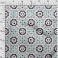 thumbnail image 2 of oneOone Cotton Jersey Gray Fabric Artistic Flower & Shapes Geometric Dress Material Fabric Print Fabric By The Yard 58 Inch Wide, 2 of 4