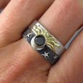 thumbnail image 1 of Conjunto de anillos góticos de universo y Luna para mujer, pentagrama negro, creativo, Vintage, joyería de vacaciones para fiesta, el mejor regalo para niñas, nuevo, 2023, 1 of 4