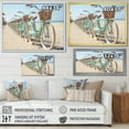 thumbnail image 4 of Designart "Bicycle Calm Pedaling By The Beach I" Transportation Floater Framed Canvas Art Print, 4 of 7