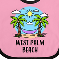 thumbnail image 4 of Inktastic Summer Vacation in West Palm Beach Boys or Girls Baby Bib, 4 of 4