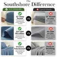 thumbnail image 4 of Southshore Fine Linens Vilano Extra Deep Pocket 6-Piece Sheet Set, 110 GSM Microfiber, 21-Inch Deep Pocket, 1 Fitted Sheet, 1 Flat Sheet, 4 Pillowcases, Coronet Blue, Queen, 4 of 9