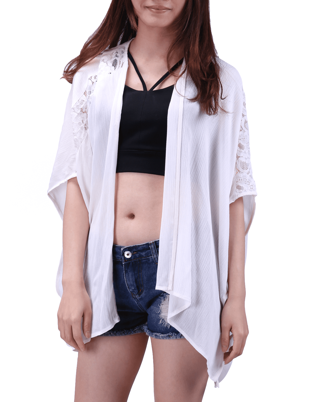 white lace cardigan plus size