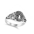 thumbnail image 4 of Antiqued Celtic Tree of Life Knot Filigree Ring Sterling Silver Band 925 Jewelry Female Male Size 6, 4 of 4