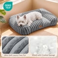 thumbnail image 3 of Exclusivo Mezcla Cuddler Couch Pet Bed with Sides for Medium Large Dogs, 36"x28" Ribbed Plush Corduroy Dog Bed with Non-Slip Bottom and Washable Cover, Sage Grey, 3 of 6