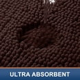 thumbnail image 4 of Smiry Luxury Chenille Bathroom Rugs, Extra Soft and Absorbent Bath Mat, Brown, 16"x24", 4 of 9