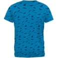 thumbnail image 2 of Shark Sharks Outline Repeat Pattern Mens T Shirt Sapphire X-LG, 2 of 2