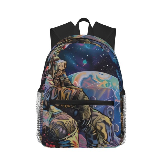 Easygdp Rainbow Astronaut Space Landscape Mochila Casual para Portátil, Mochila para Escuela, Viajes, Negocios