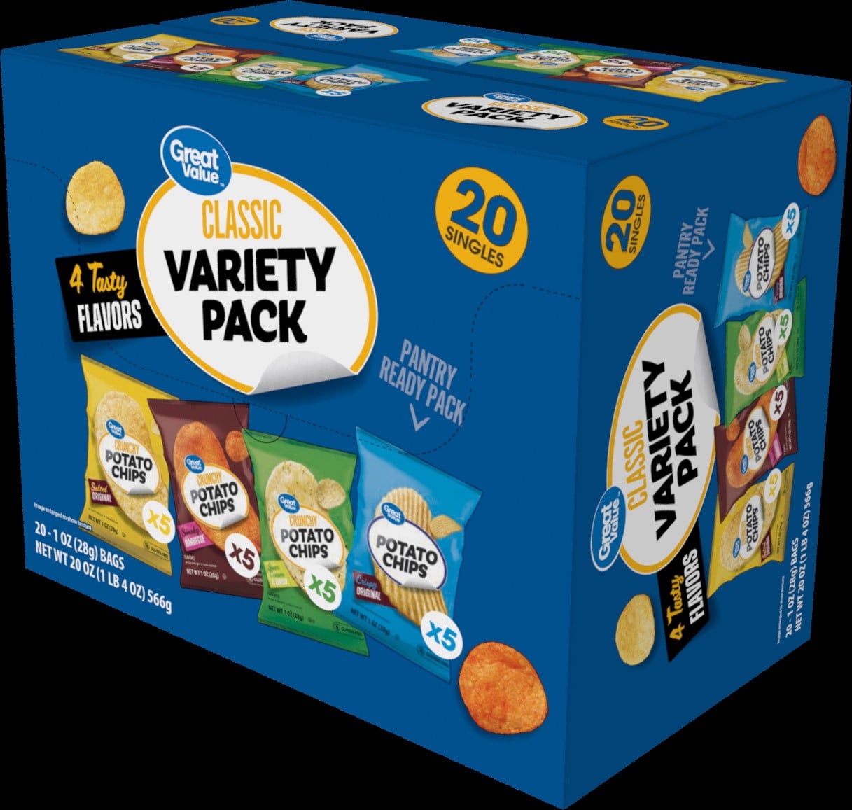 Great Value Classic Mix Variety Pack,1 oz, 20 Count
