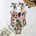 thumbnail image 4 of Women's Printed Lace Up One-Piece Swimsuit Bathing Suit Swimmwear, 4 of 9