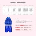 thumbnail image 7 of TSSOE Kids Girls 2-Piece Dance Outfits Sparkly Halter Sequins Crop Top with Metallic Shorts Set Activewear Silver 8, 7 of 7