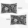 thumbnail image 2 of Rateoe Metallic Gears Pattern Pillow Covers with Invisible Zipper(Pillows are not Included) Standard Pillowcases-14"x20", 2 of 6