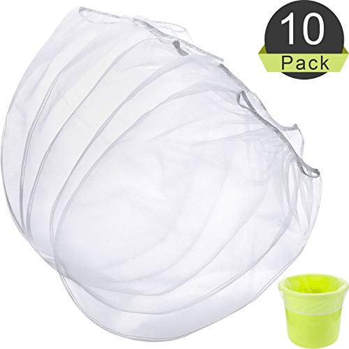 Paint Strainer Bags White Fine Mesh Filters Bag 5 Gallon Bucket Elastic