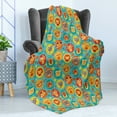 thumbnail image 4 of Cartoon Animal Soft Flannel Fleece Blanket, Comic Animal Faces on Colorful Dots Happy Kindergarten Fun Characters Kids, Cozy Plush for Indoor and Outdoor Use, 50" x 60", Multicolor, by Ambesonne, 4 of 5