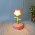 thumbnail image 7 of Small Flower Night Light, Decorative LED Table Lamp, Cute Portable Flower Lantern, Bedroom Office Dorm Decor, Touch Sensor Button, Battery Powered Mood Light, 7 of 7