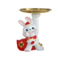 thumbnail image 5 of Estatua de conejo de resina, colección, adorno decorativo, artesanía y almacenamiento. Bandeja, 5 of 5