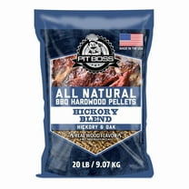 Pit Boss 100% All-Natural Hardwood Hickory Blend BBQ Grilling Pellets, 20 Pound Bag