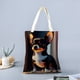 thumbnail image 2 of Chihuahua Bolso de tela con estampado de lienzo para mujer, bolsa de compras reutilizable y estética, con cremallera interior, regalo para mujer, 35 × 40 cm., 2 of 6