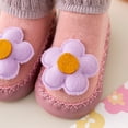 thumbnail image 4 of Siilsaa Baby Boys Girls Walking Shoes Cozy Booties Slipper Sock Shoes Purple,0-6 Months, 4 of 5