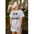 thumbnail image 4 of Fur Mama Cute Pet Owner Cat Dog Mom Women's Graphic T Shirt Tees Brisco Brands X, 4 of 5