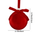 thumbnail image 3 of WDOBM Christmas Decorative Bows, Velvet Christmas Ball Hanging Ornament with Delicate Bow, Christmas Tree Bow, Velvet Christmas Bows for Home Decor Indoor, 3 of 6