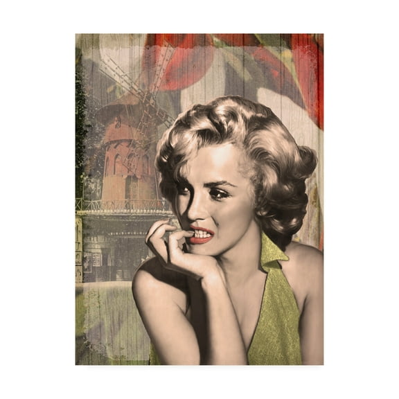 Trademark Fine Art 'The Thinker Red Lips' Canvas Art by Chris Consani