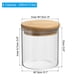 thumbnail image 2 of Tarro de vidrio Uxcell de 14 oz con tapa de bambú hermética, recipiente de cocina de vidrio, tarro de almacenamiento de alimentos claro, 2 paquetes (10x8cm), 2 of 6
