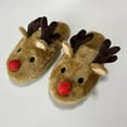 thumbnail image 2 of shqvo Christmas Slippers for Women Preppy Slip-On Santa Reindeer Cute Strawberry Cartoon Slippers Comfy Bedroom Fuzzy Lightweight Slippers for Indoor Outdoor, 2 of 5
