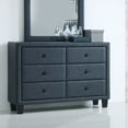 thumbnail image 2 of Acme Saveria 2-Tone Gray PU Dresser with Six Drawers, Adult, Teens, 2 of 7