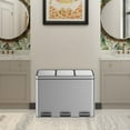 thumbnail image 4 of EDTara Dual Compartment Trash Can, Stainless Steel Kitchen Step Trash Can with Lids,Oft-Close Lid & Foot Pedal - Kitchen Recycling/Waste System, 4 of 7